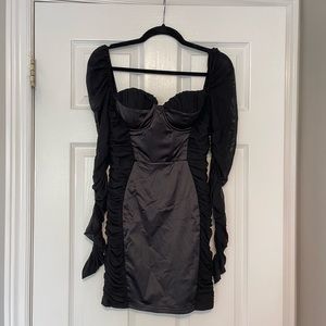 Black rouched going out dress - new with tags